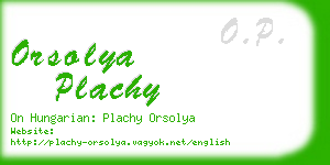 orsolya plachy business card